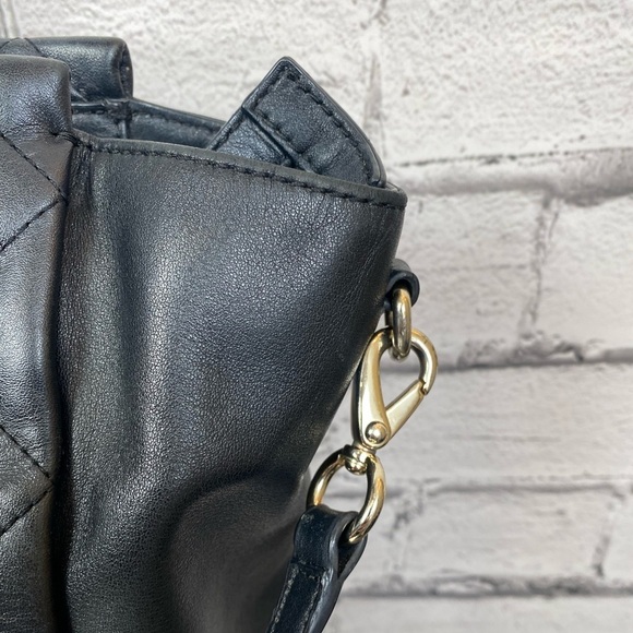 Kate Spade Black Leather Quilted Handbag Crossbody - Picture 5 of 14